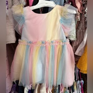 NWOT Baby rainbow dress